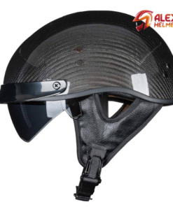 VCOROS Carbon Fiber Open Face Retro Helmet